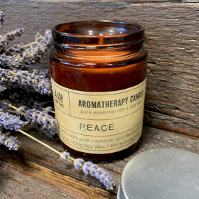 Aromatherapie Sojawas Kaarsen in Glazen Pot - Vrede - 200gr