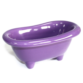 4x Mini Badkuipje Keramiek - Lavendel