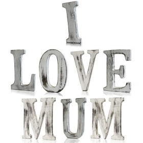 Shabby Chic Letters - I LOVE MUM (8)