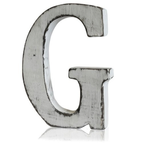 4x Shabby Chic Letters - G