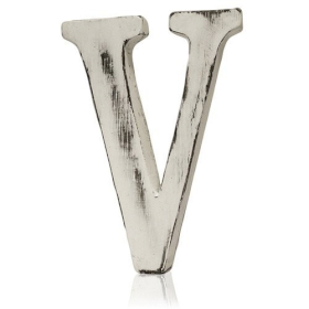 4x Shabby Chic Letters - V