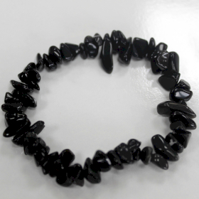 12x Geslepen Edelstenen Stukjes Armband - Zwart Agaat