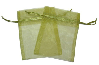 30x Medium Organza Zakjes - Groen