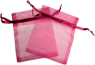 30x Medium Organza Zakjes - Wijn