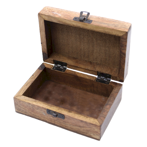 Witgewassen Houten Gegraveerde Doos