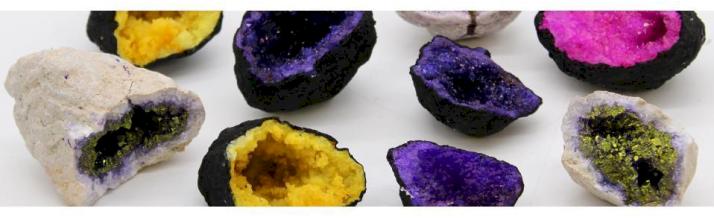 Gekleurde Calciet Geodes