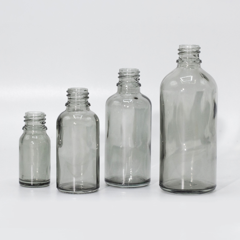 Groothandel Druppelflesjes van Rookgrijs Glas