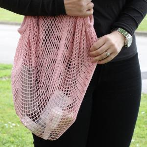 Pure Zachte Jute en Katoenen Netzak – Roze