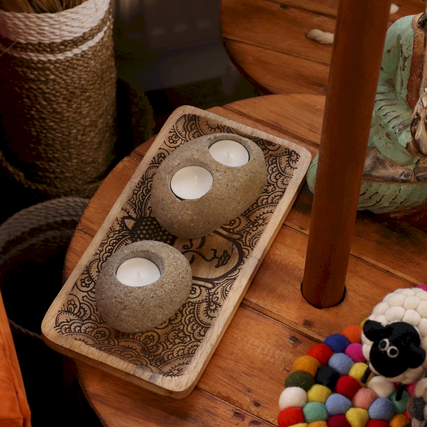 Groothandel Natuurlijke Riviersteen Kaarshouders