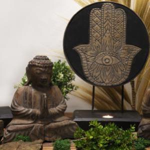 Boeddha Feng Shui Set – Hamsa – Grijs