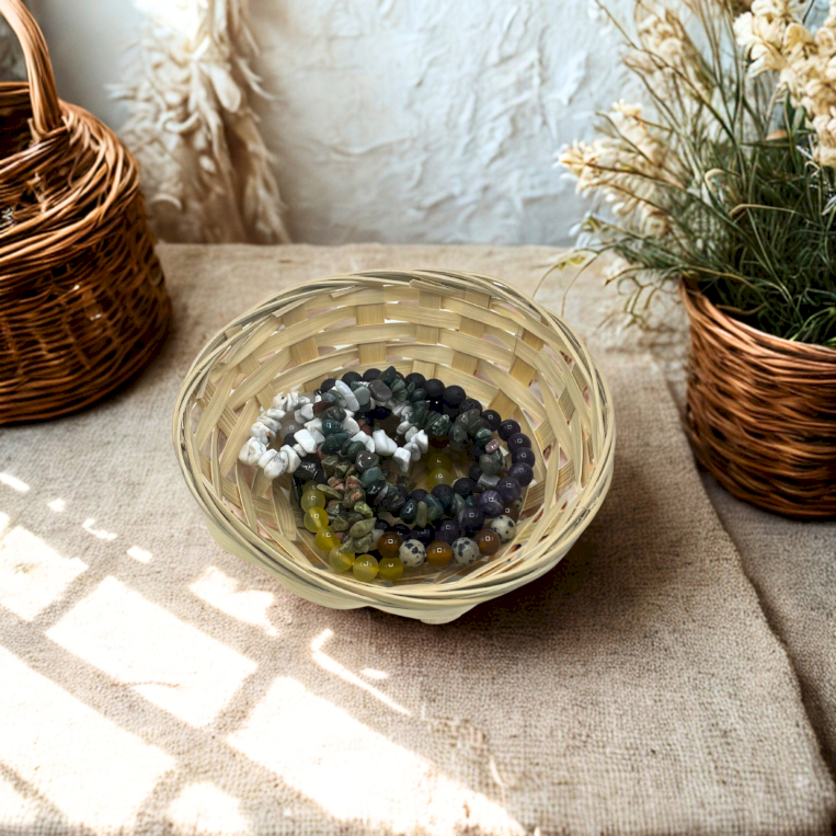 Ronde Bamboe Broodmanden