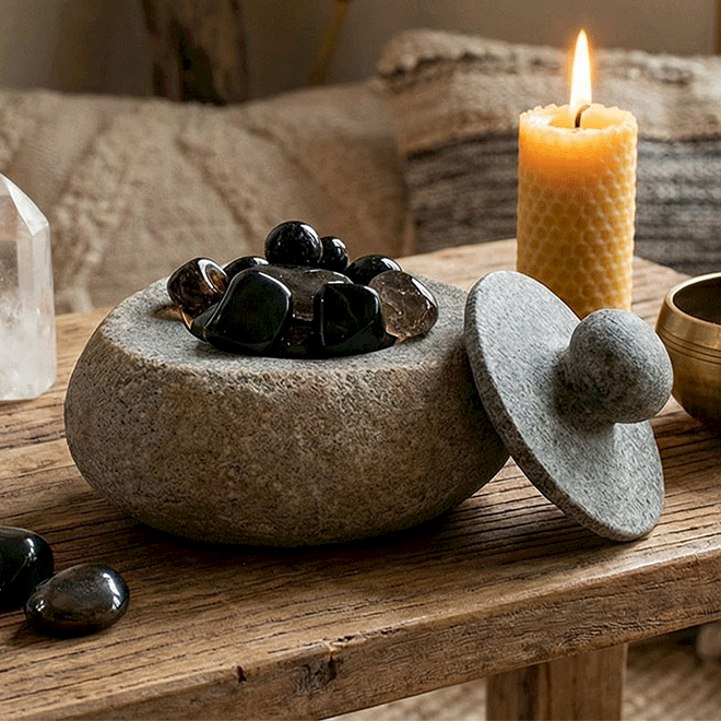 Natuurlijke Riviersteen Aardingspot