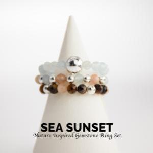 Nymph – Natuurgeïnspireerde Edelsteen Ringensets