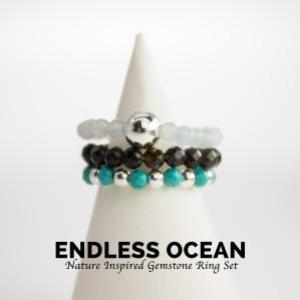 Nymph – Natuurgeïnspireerde Edelsteen Ringensets