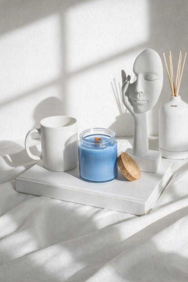 Ongeëtiketteerde Houten Lont Sojakaarsen