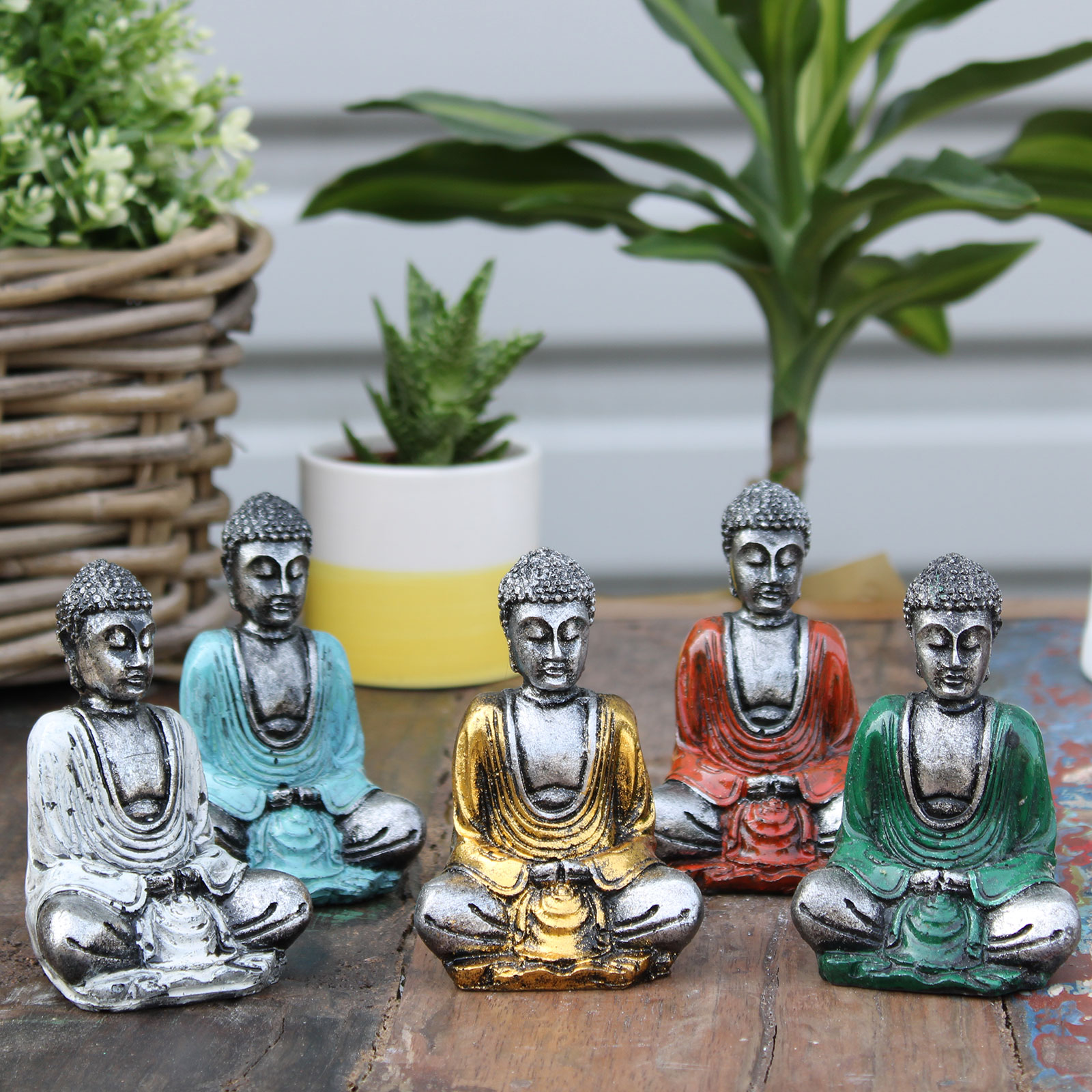 ontploffen bedrag Opnieuw schieten Boeddha Beeldjes - Mini - Zilver - Gemengde kleuren - AWGifts Nederland -  Cadeau en Aromatherapie Artikelen Groothandel